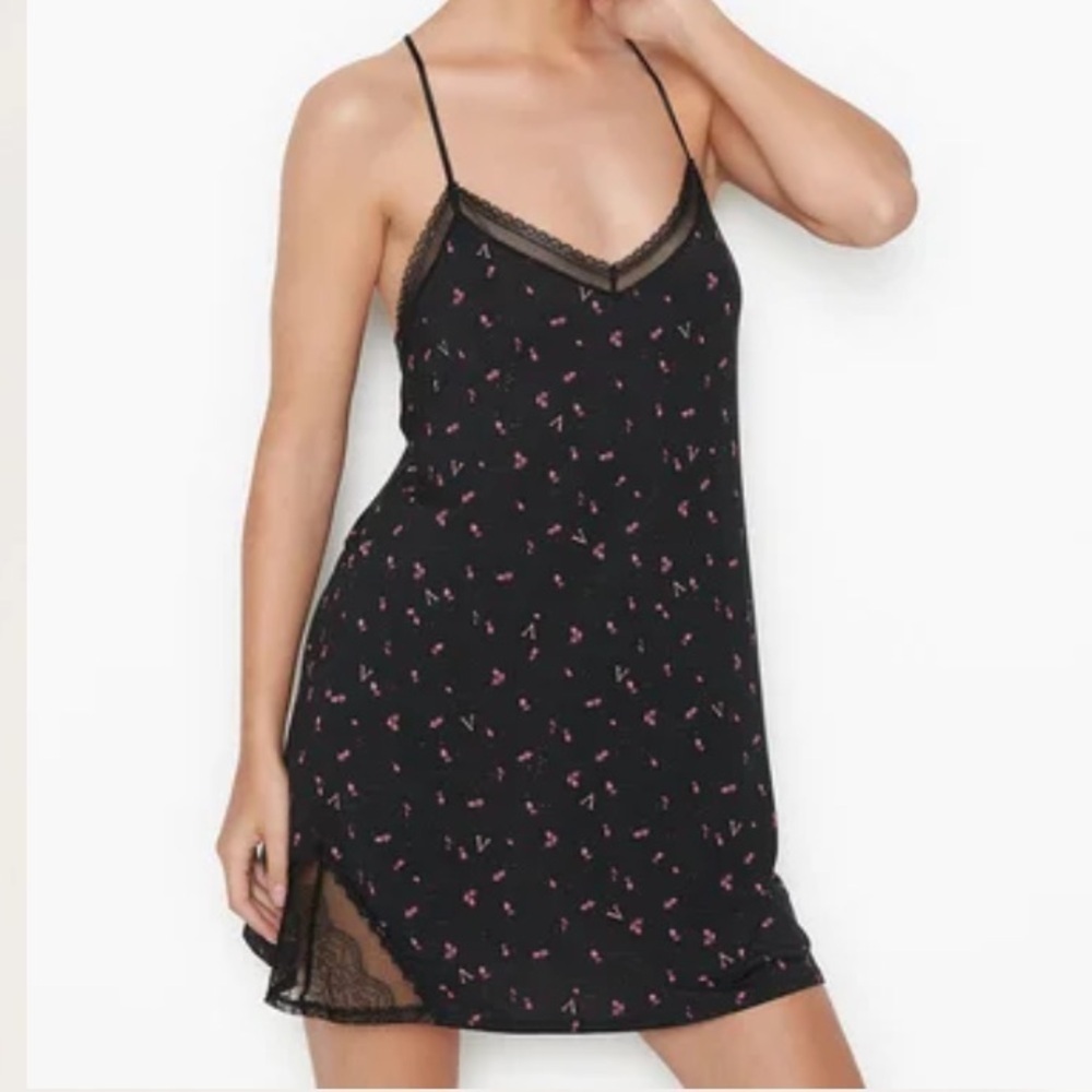 Victoria’s Secret heavenly modal logo lingerie slip dress size S